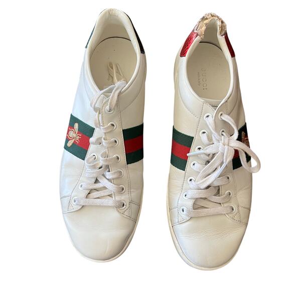 Gucci Other - Gucci Ace Bumble Bee White Sneaker Size EU 41